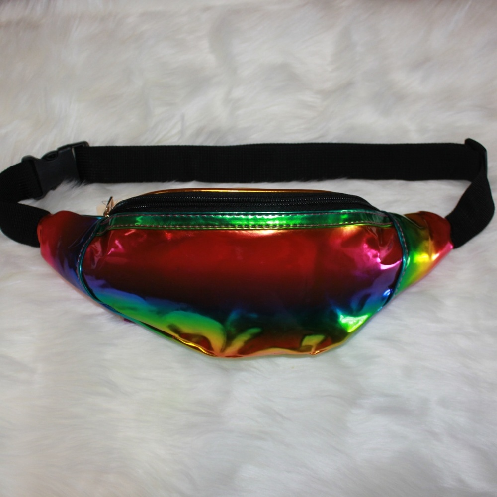 Perfect Image Metallic Rainbow Fanny Pack.